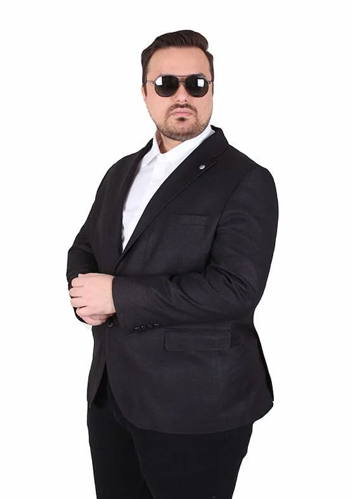 Starbattal Erkek Büyük Beden 4 Drop Blazer Oskar Ceket 500607 SIYAH