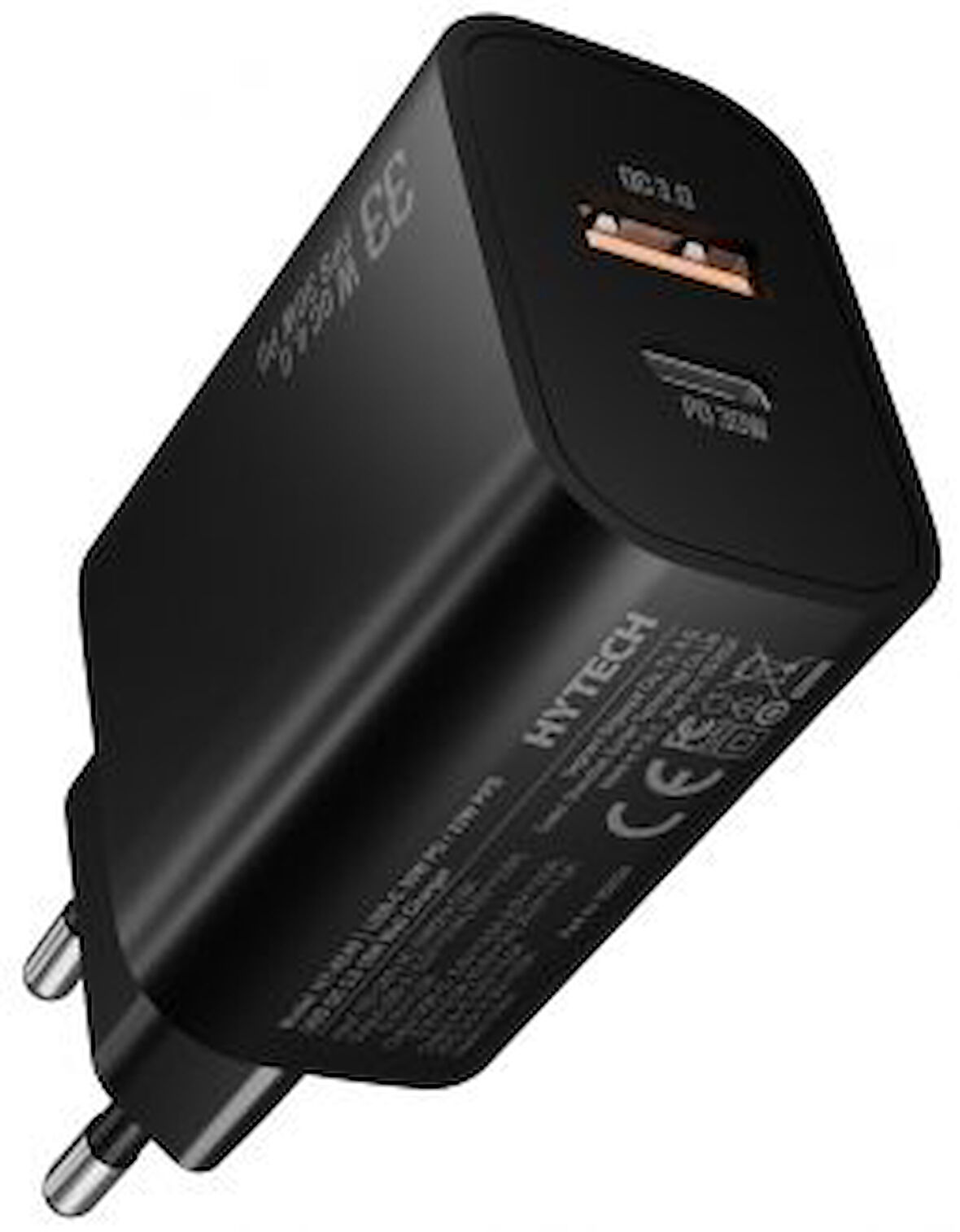 Hytech HY-XE49 Tip-C+USB-A 30W PD/ 18W Hızlı Ev Şarj Adaptörü
