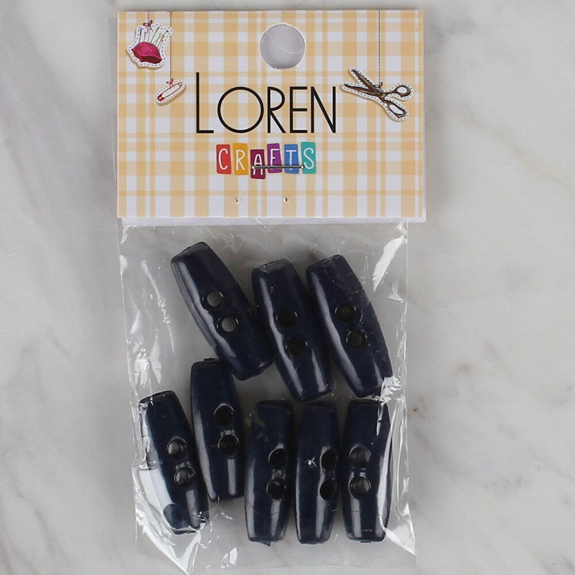 Loren Crafts lacivert 8 li çoban düğmesi - 55