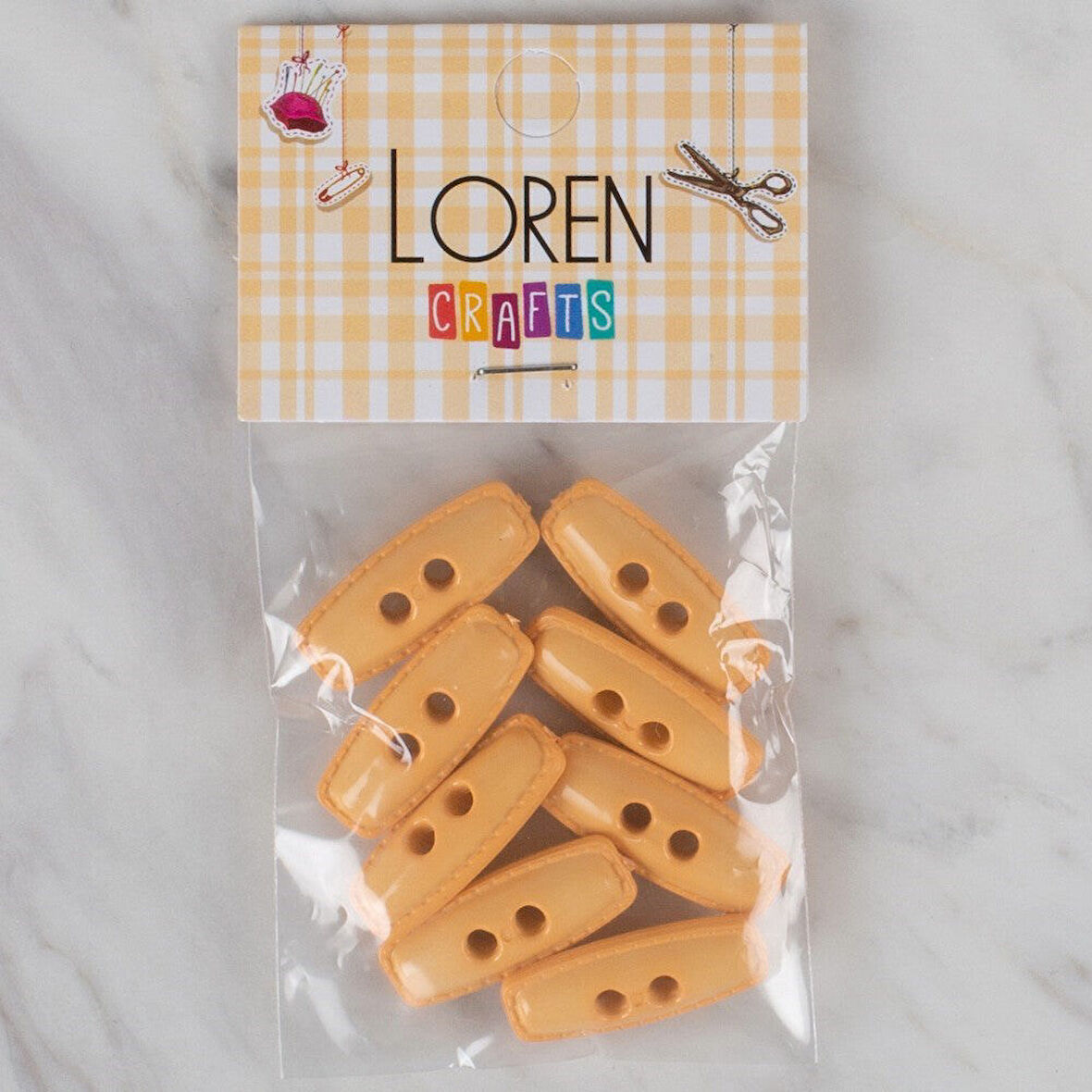 Loren Crafts turuncu 8 li çoban düğmesi - 78