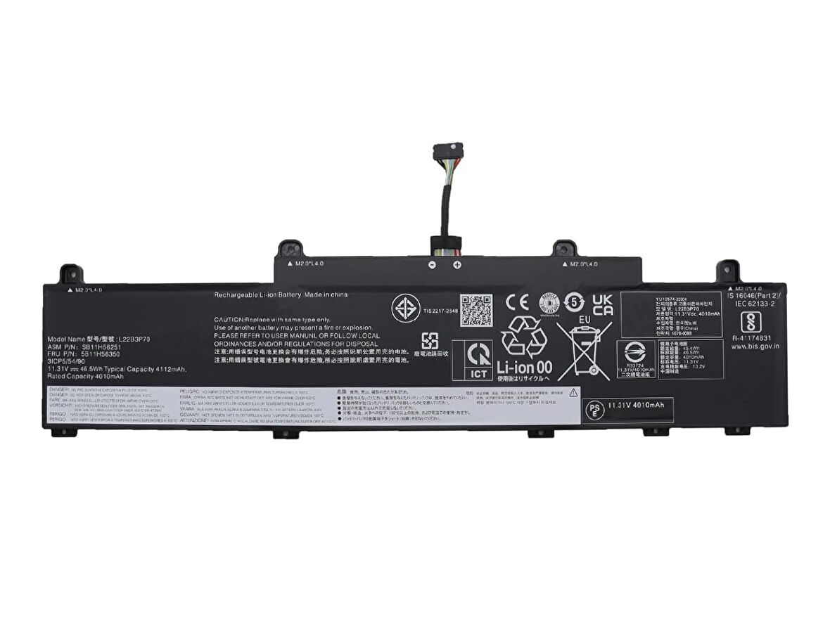 RETRO Lenovo ThinkPad L14 Gen4, L22B3P70 Notebook Bataryası