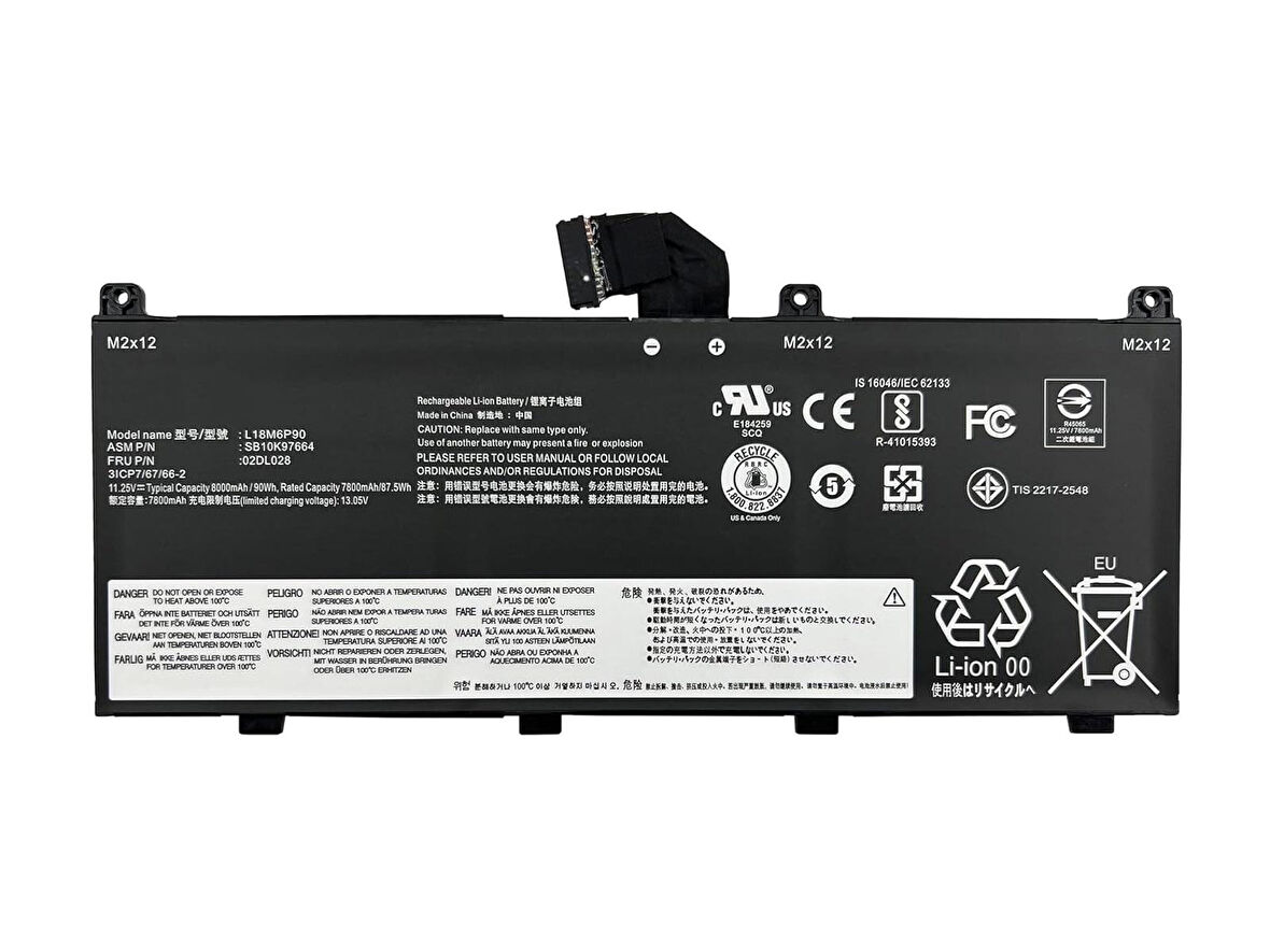 RETRO Lenovo ThinkPad P53, L18M6P90 Notebook Bataryası