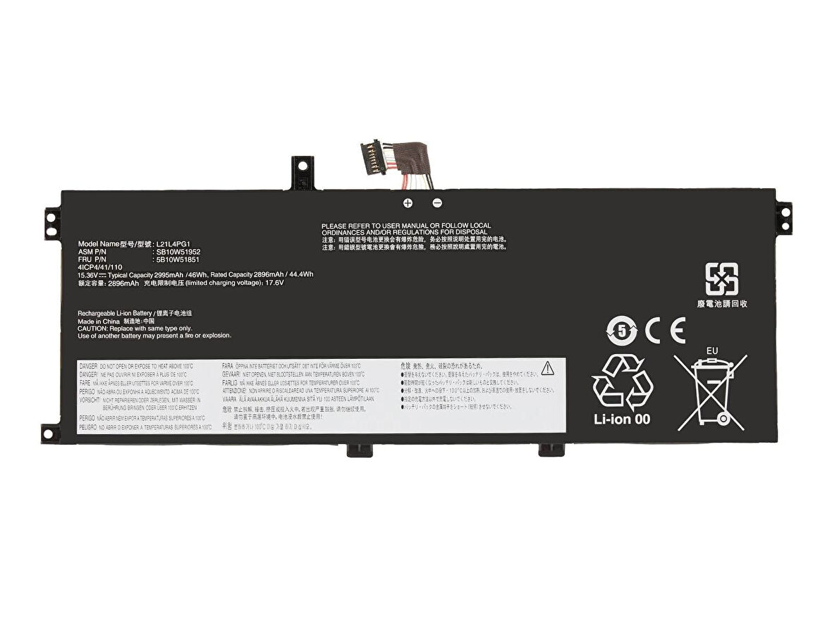 RETRO Lenovo ThinkPad L13 Yoga Gen3, L21L4PG1 Notebook Bataryası