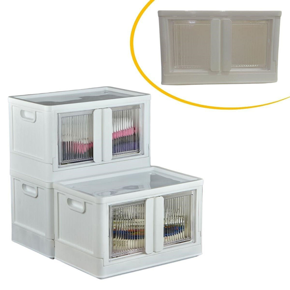 Sylar Tek Katlı (1 Ünite) Üst Üste Eklenebilir Demonte Mutfak ve Banyo Düzenleyici Raf-Beyaz