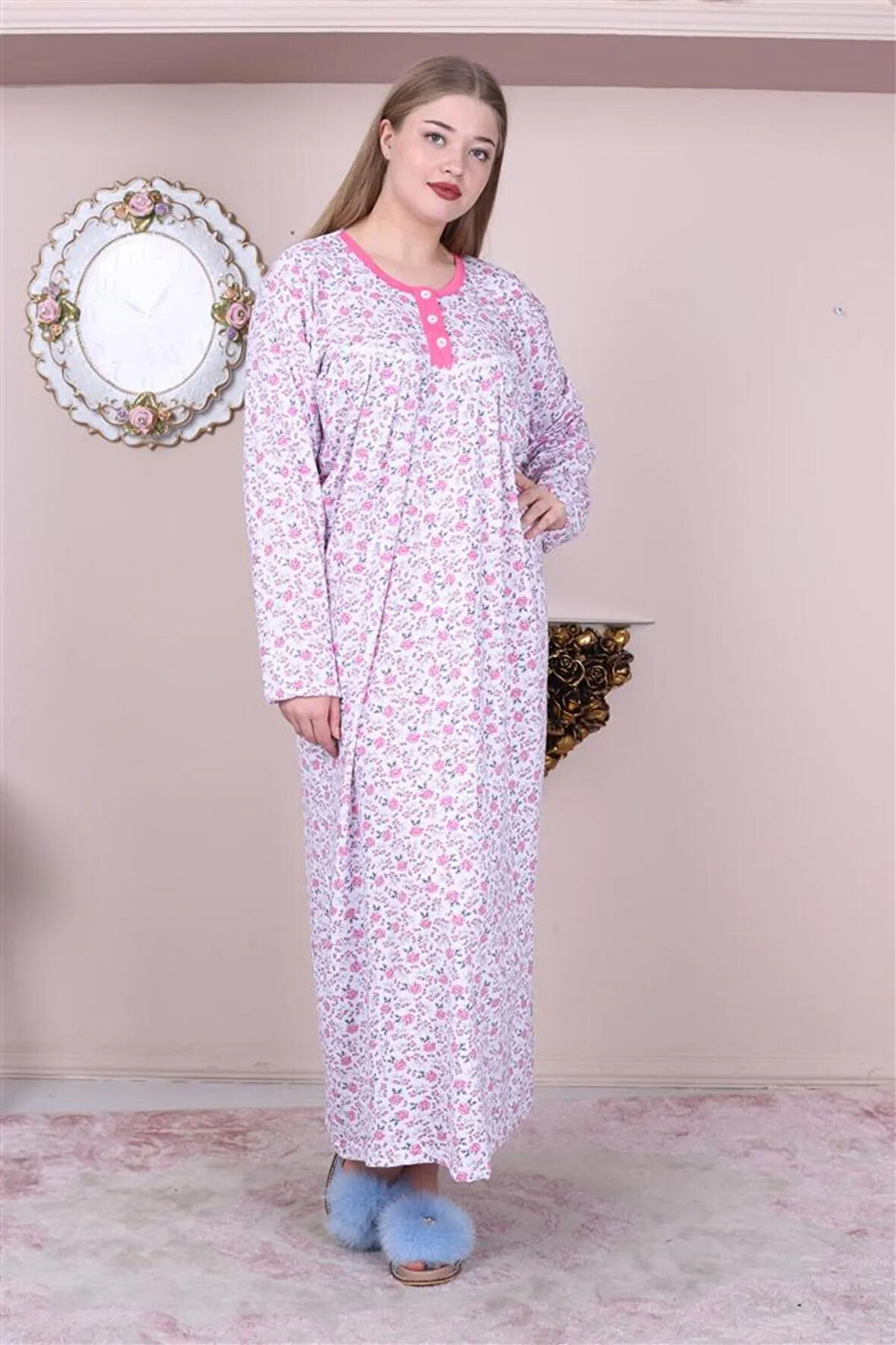 Anne, Hastane Geceliği Uzun Boydan Bileğe Kadar Namaz Elbisesi 140cm Battal Rahat Kalıp