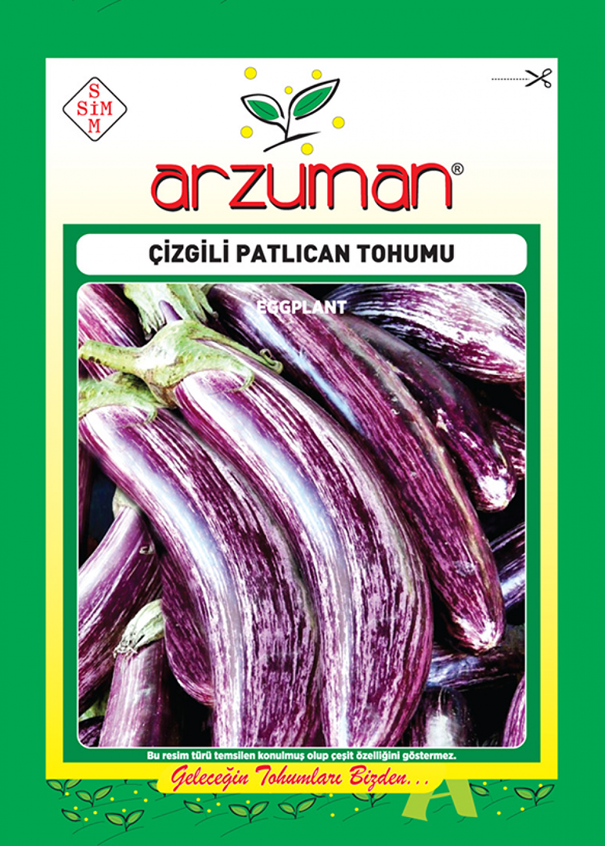 ÇİZGİLİ-ALACA PATLICAN TOHUMU 5 GR ORT 1000 AD TOHUM