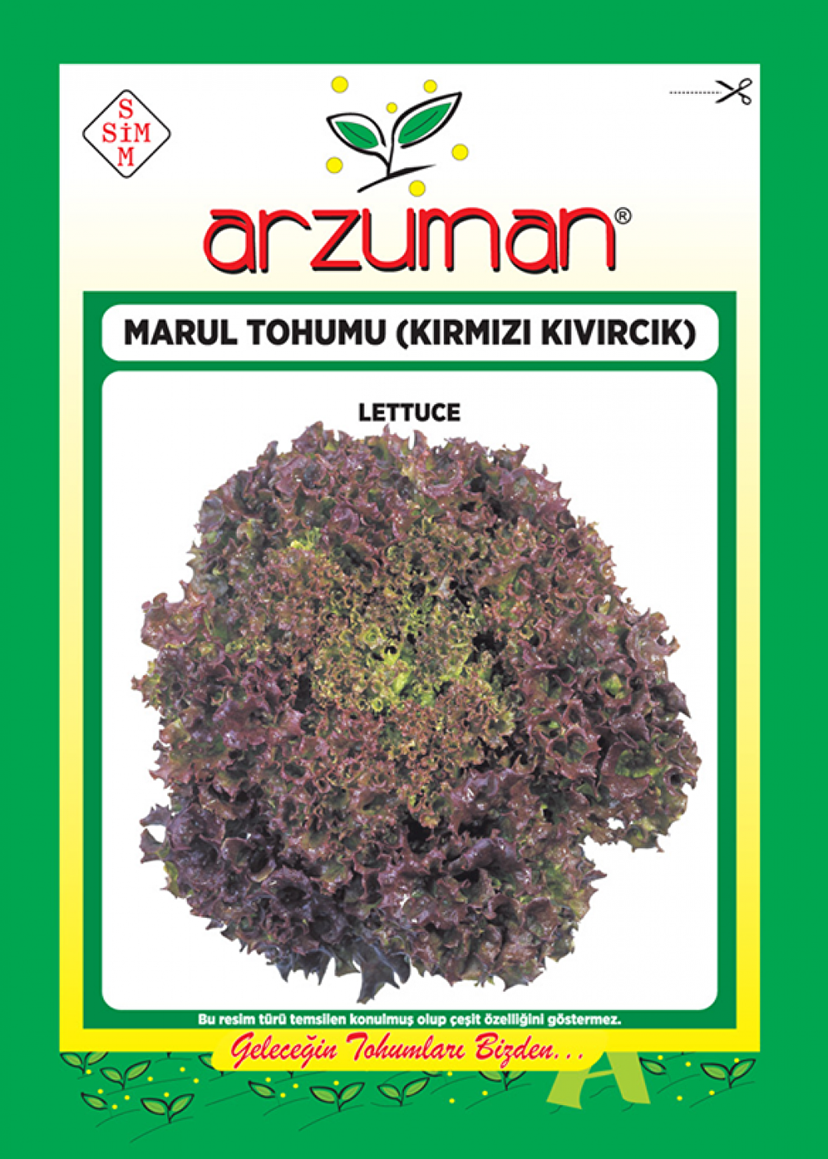 KIRMIZI KIVIRCIK MARUL TOHUMU 5 GR ORT 3750 AD TOHUM