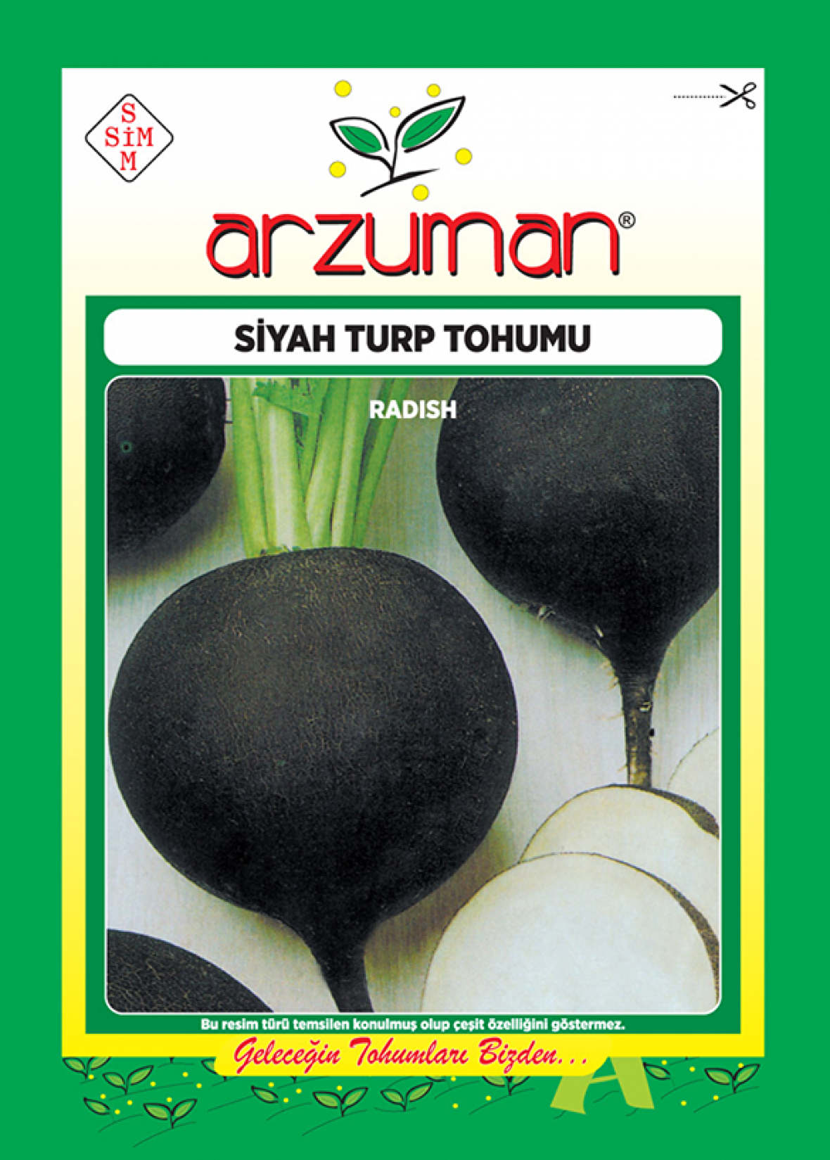 SİYAH TURP TOHUMU 25 GR ORT 2250 AD TOHUM