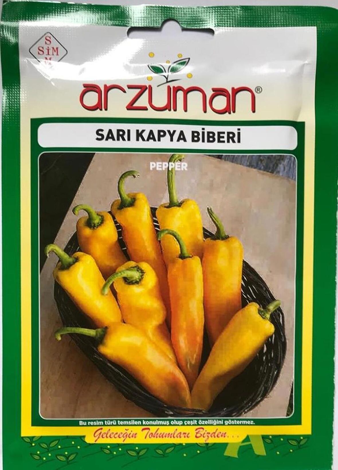 SARI KAPYA BİBERİ TOHUMU 10 GR ORT 1200 ADET TOHUM