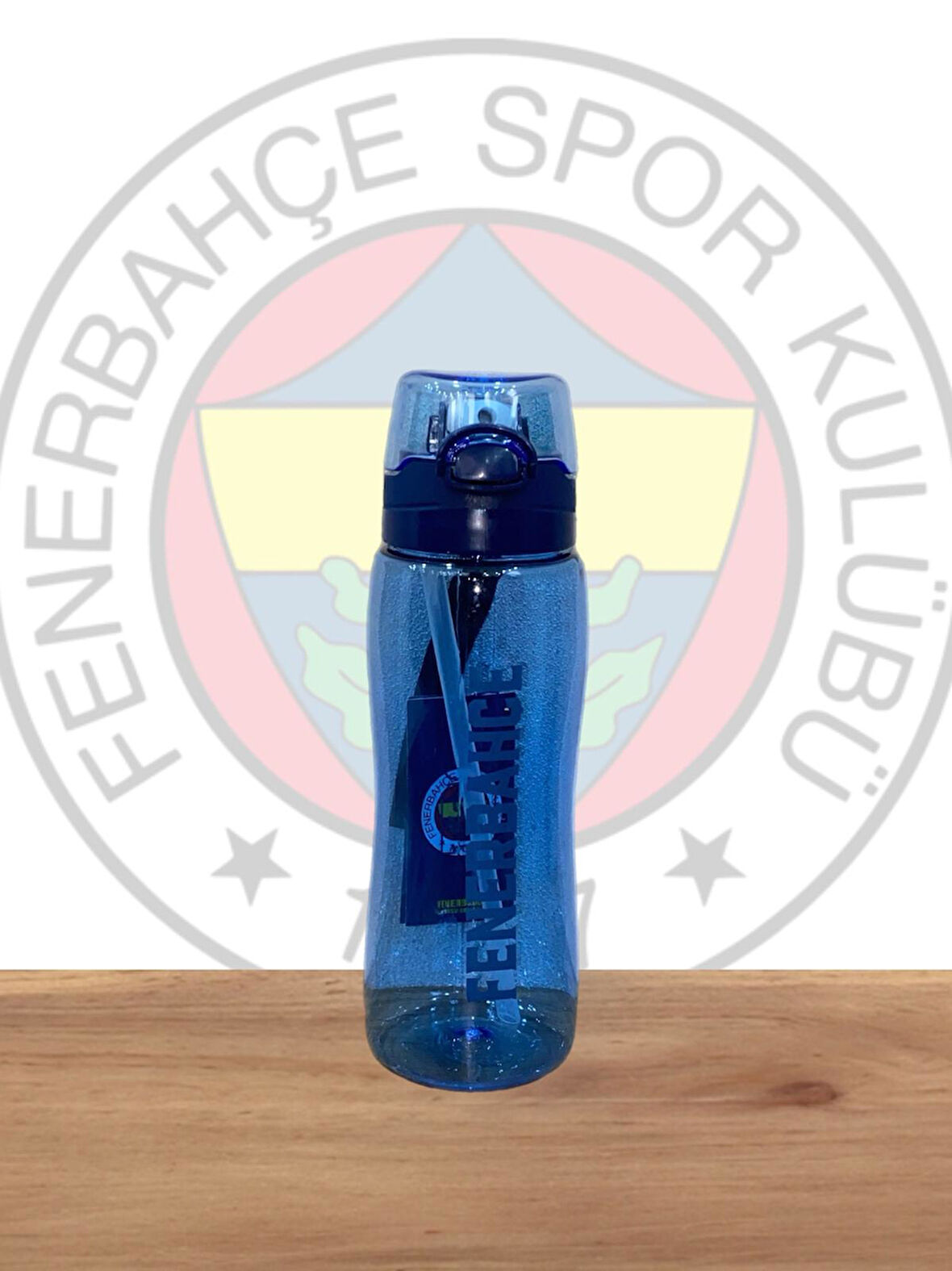 Fenerbahçe Taraftar Şeffaf 750 Ml Pipetli Suluk Matara