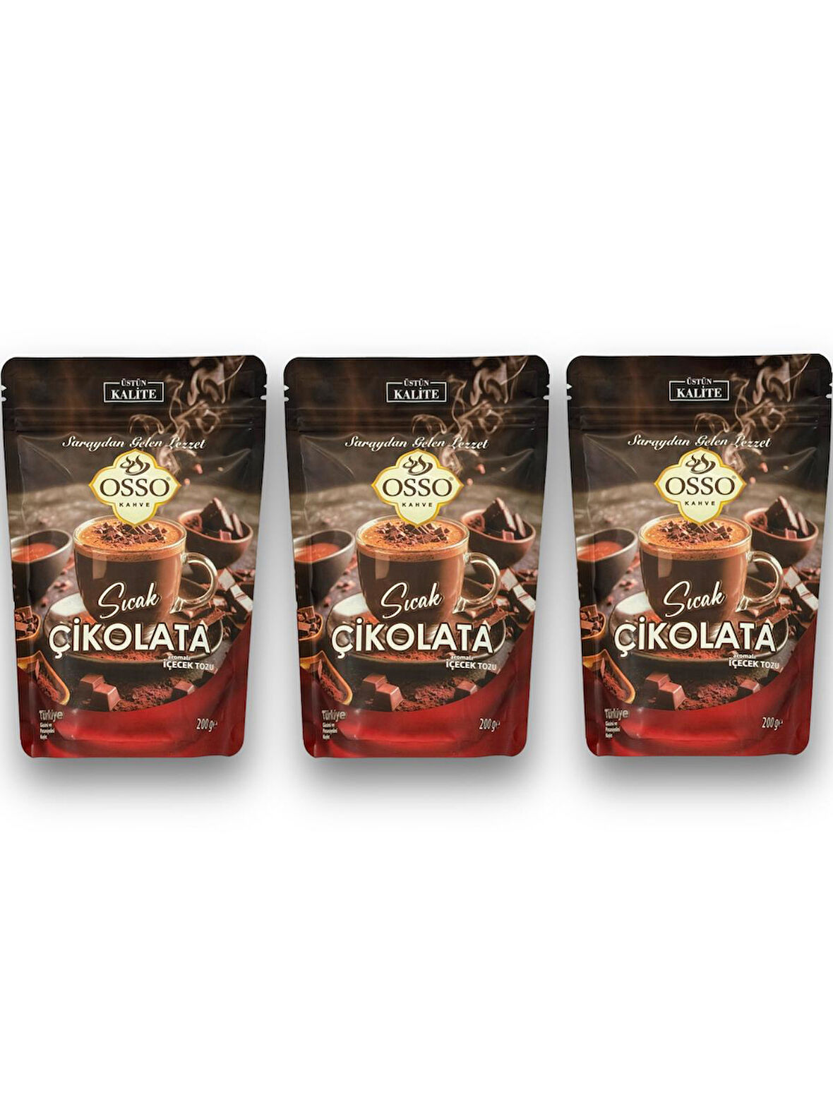 Osso 3’lü Sıcak Çikolata(3X200=600Gr)