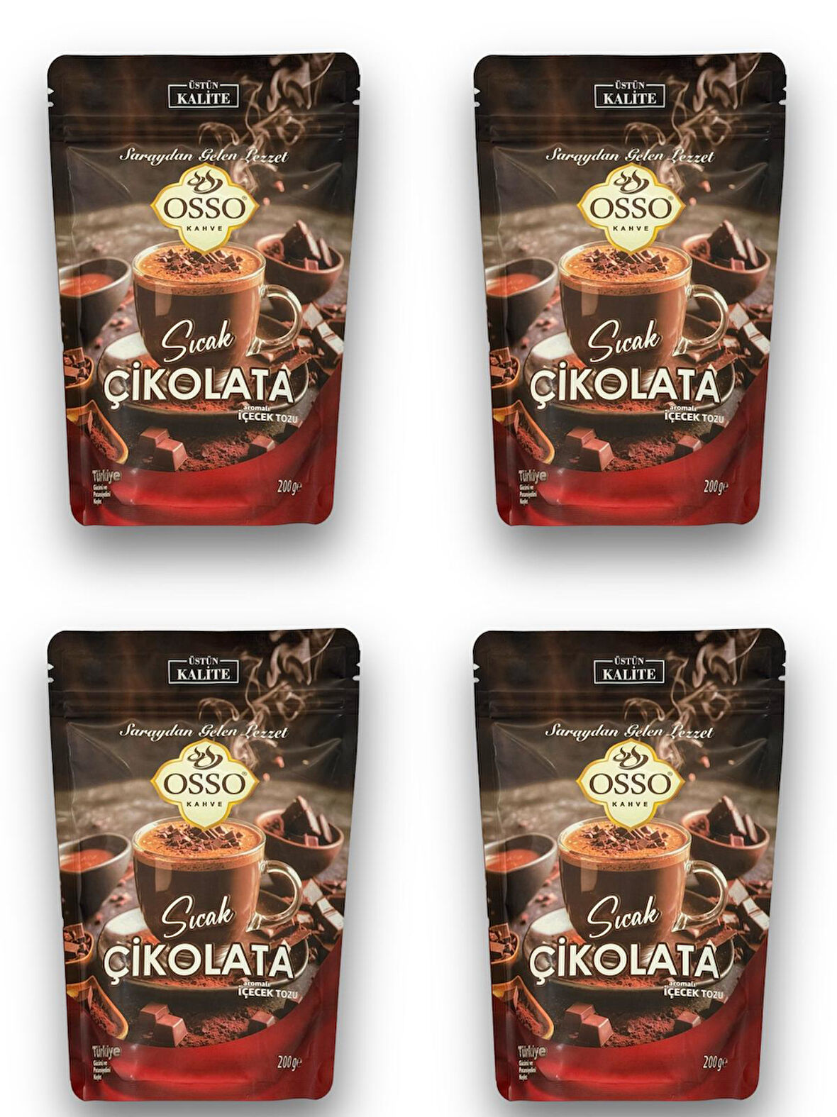 Osso 4'lü Sıcak Çikolata(4X200=800Gr)