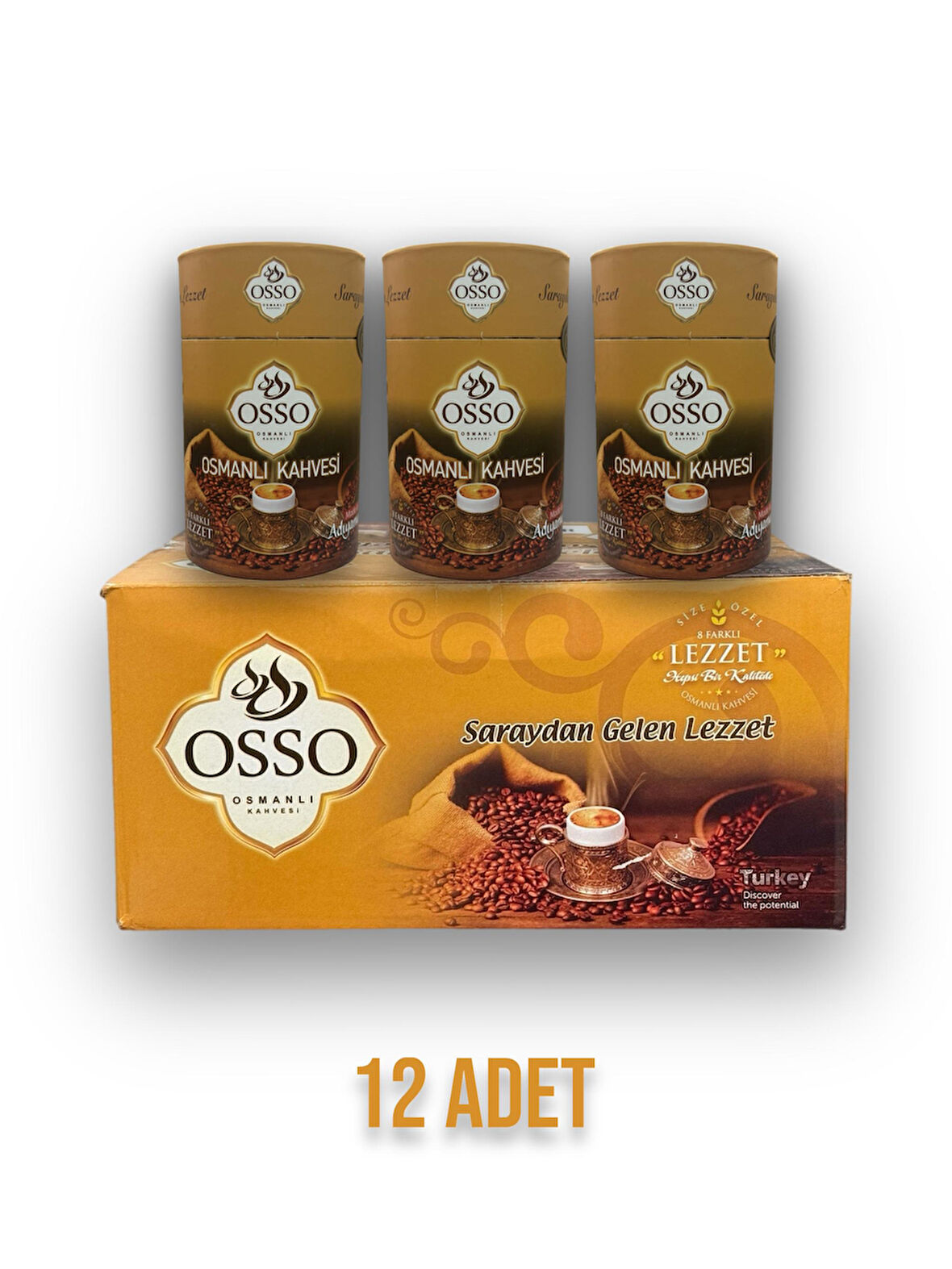 Osso 12'li Silindir Osmanlı Kahvesi(12X200=2400gr)