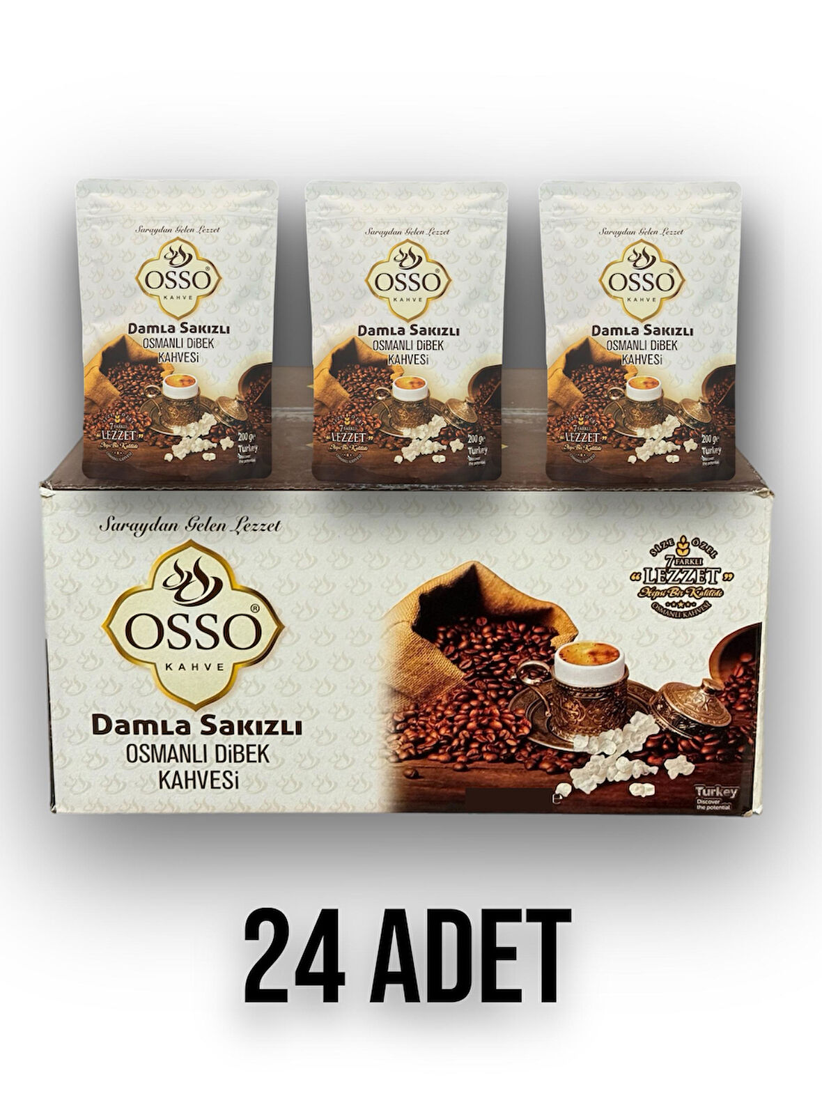 Osso Damla Sakızlı Osmanlı Dibek Kahvesi(24X200=4800gr)