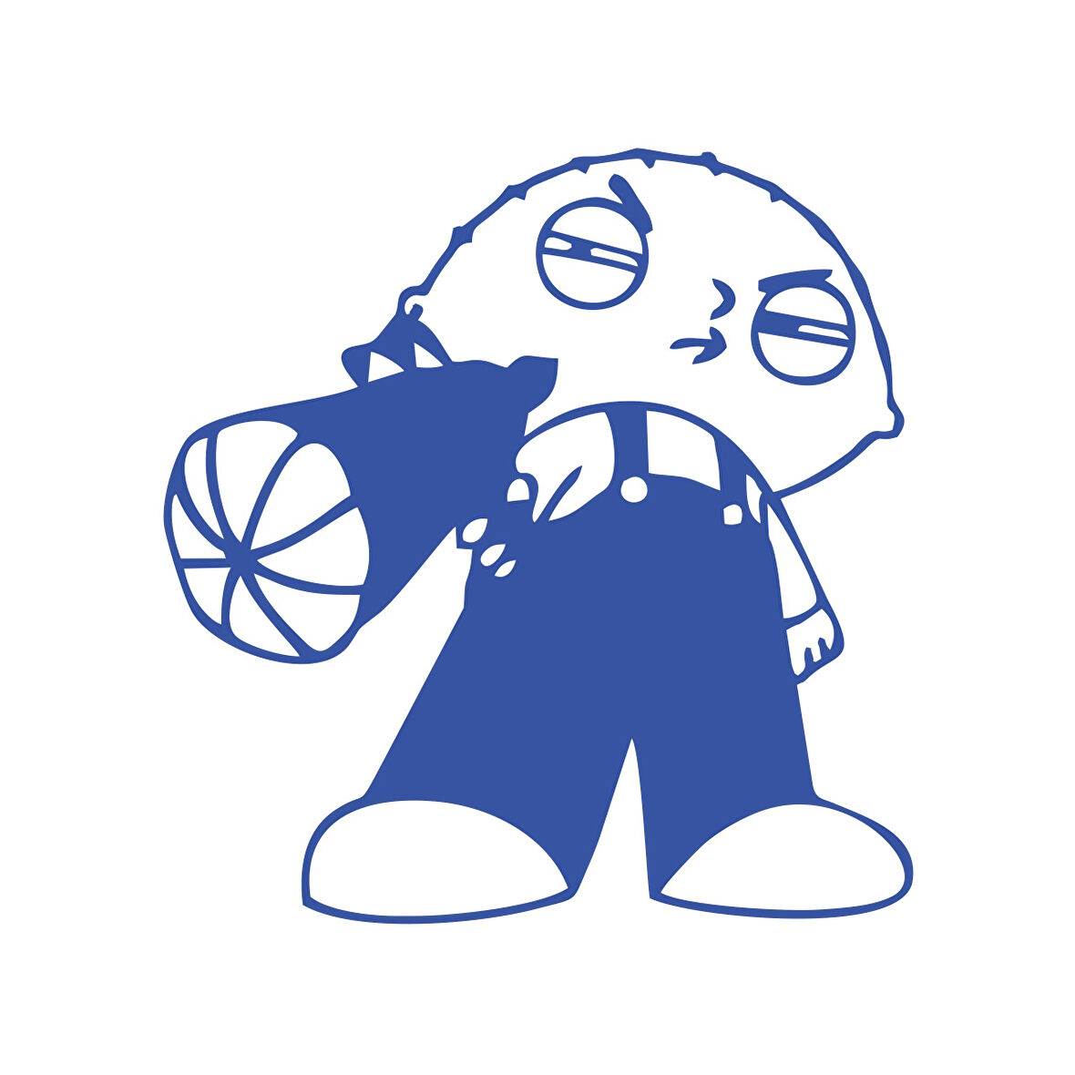 Araba Stickeri 17x17 Cm Mavi