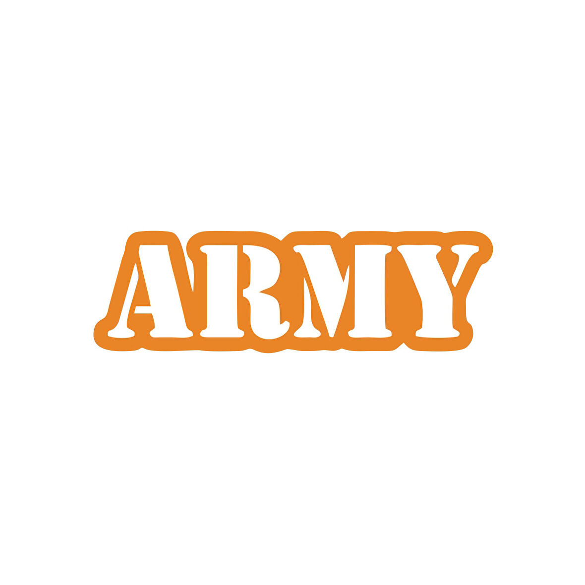 Army Araba Sticker 17x17 Cm Turuncu