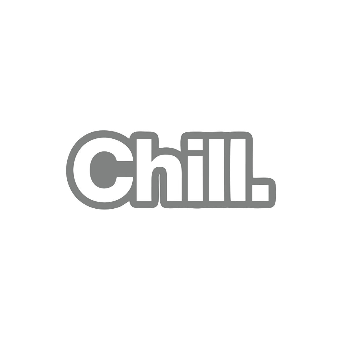 Chill. Araba Sticker 17x17 Cm Gri