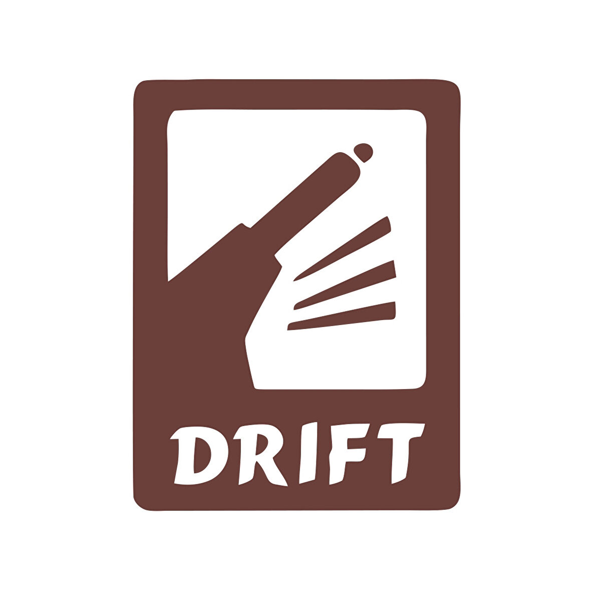 Drift Araba Sticker 17x17 Cm Kahverengi