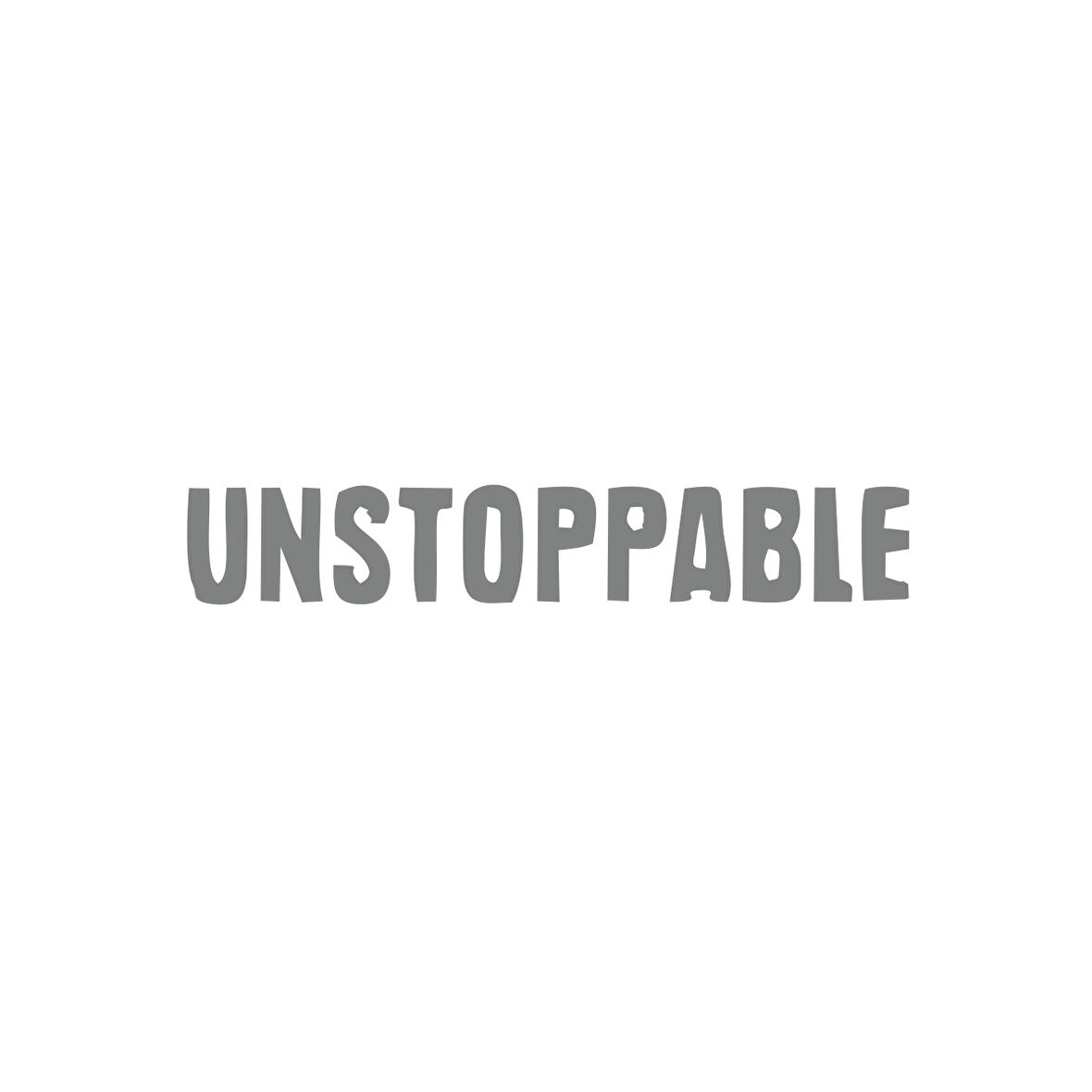 Unstoppable Araba Sticker 17x17 Cm Gri