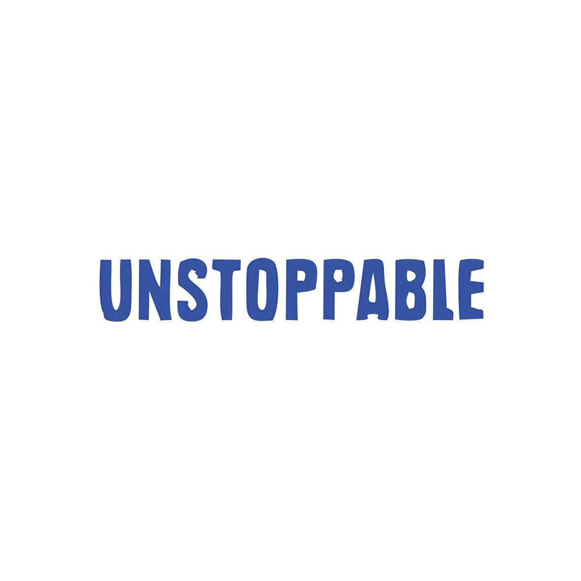 Unstoppable Araba Sticker 17x17 Cm Mavi