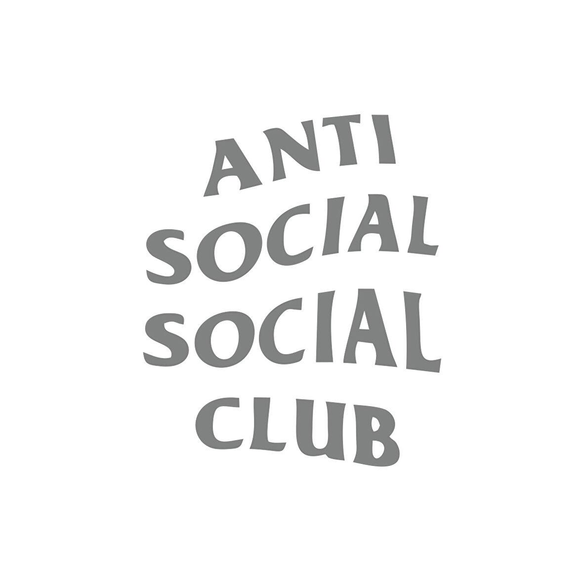 Anti Social Club Araba Sticker 17x17 Cm Gri