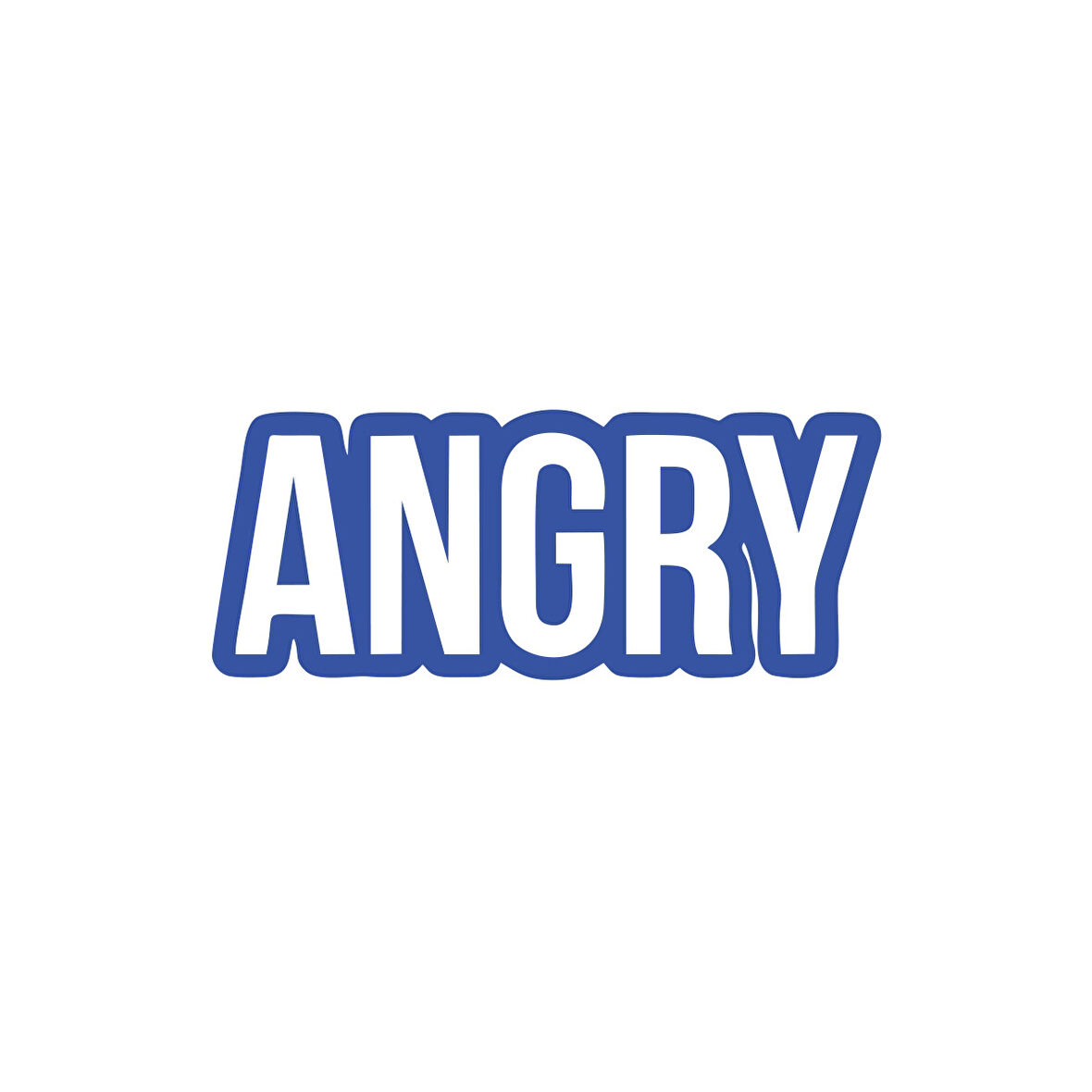 Angry Araba Sticker 17x17 Cm Mavi