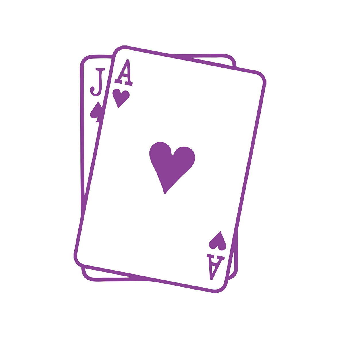 İskambil Kağıdı Araba Sticker 17x17 Cm Mor