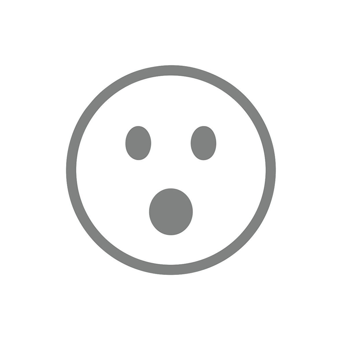 Şaşıran Emoji Araba Sticker 17x17 Cm Gri