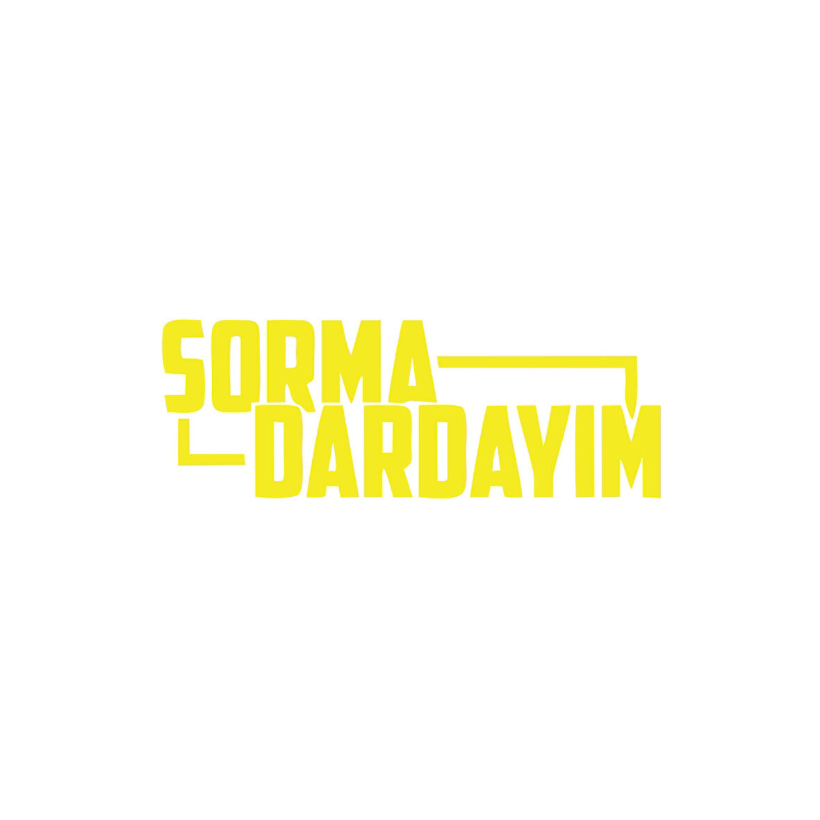 Sorma Dardayım Araba Sticker 17x17 Cm Sarı