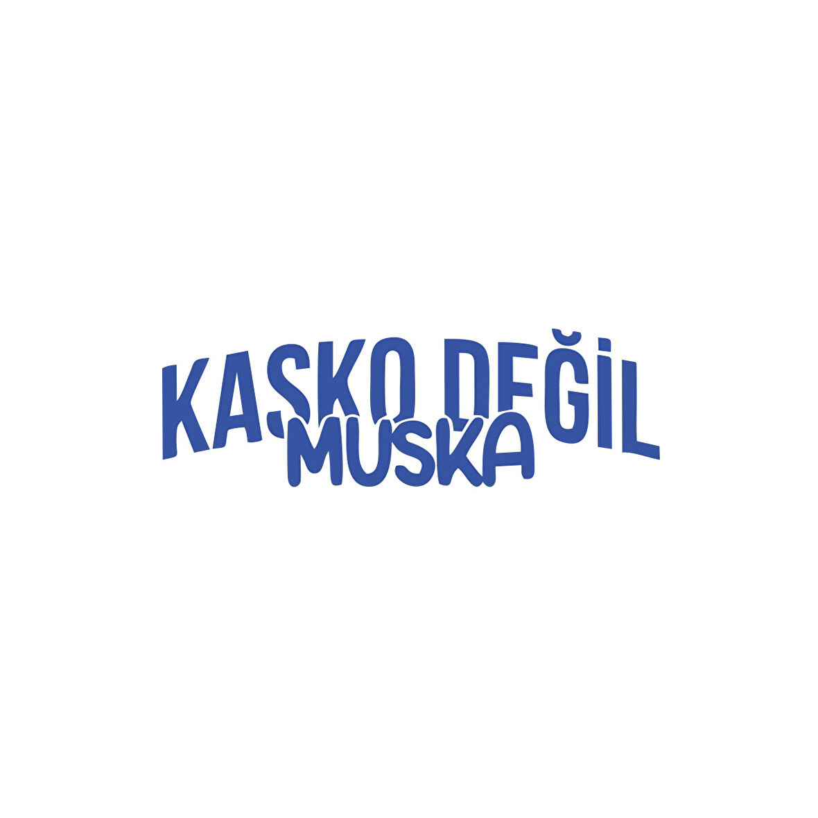 Kasko Değil Muska Araba Sticker 17x17 Cm Mavi