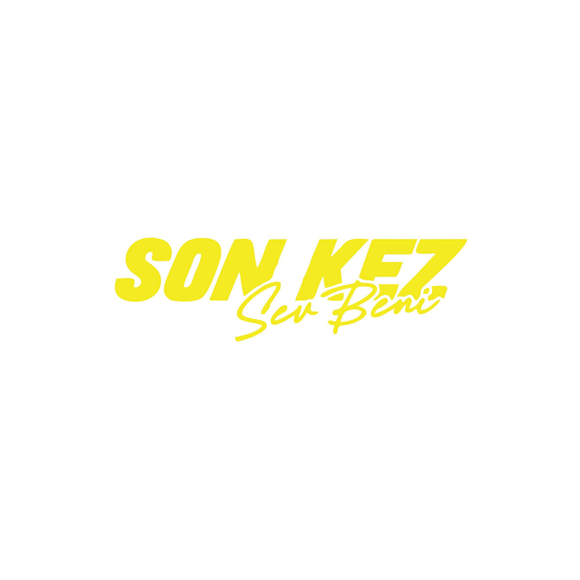 Son Kez Sev Beni Araba Sticker 17x17 Cm Sarı