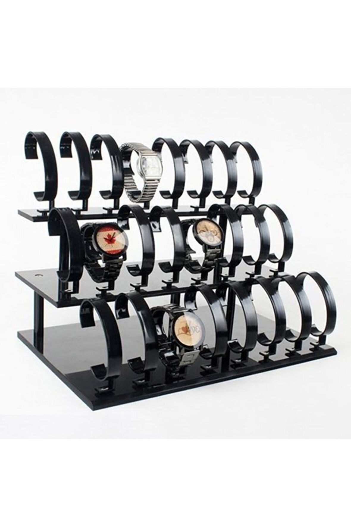 Saat Standı 24'lü Kademeli Blok Set Siyah