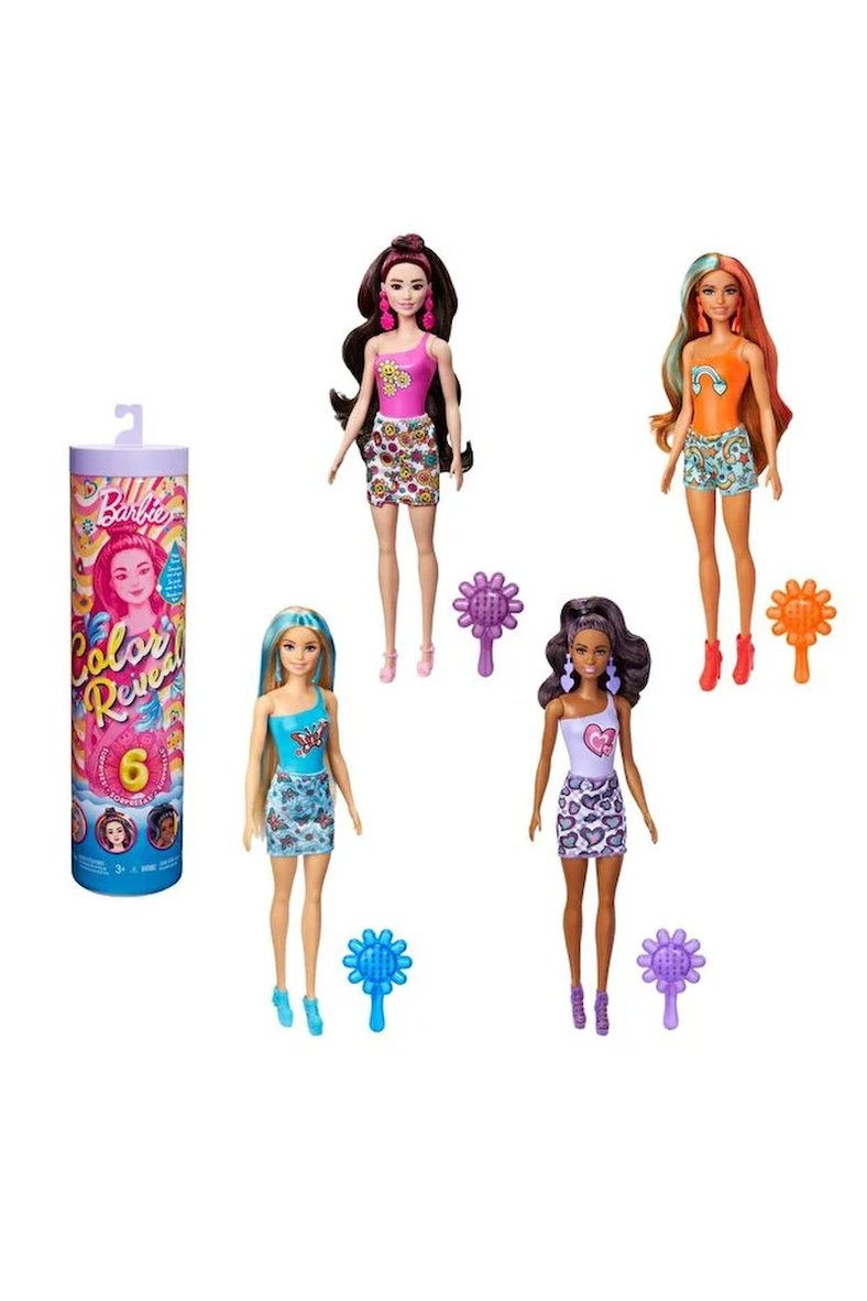 Barbie Color Reveal Renk Değiştiren Barbie Gökkuşağı Serisi Sürpriz Paket Hrk06