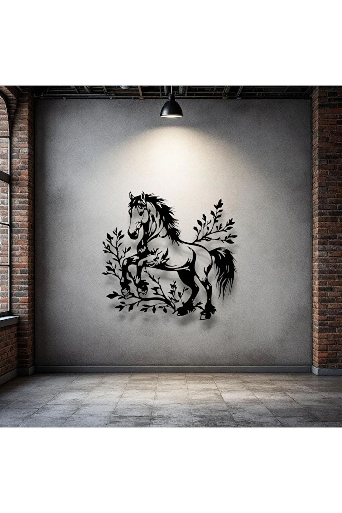 At Figürü Metal Duvar Dekoru – Doğa ve Özgürlük Temalı Modern Sanat Tasarımı