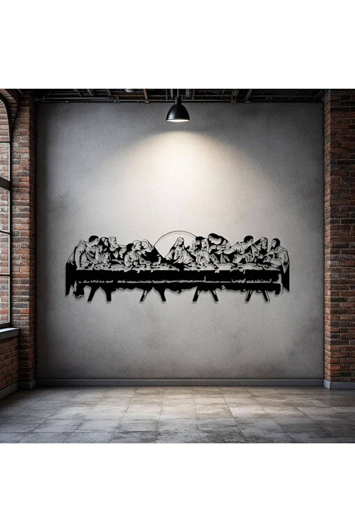 Metal Duvar Dekoru Son Akşam Yemeği Tablosu – Dini Sanat Metal Tablo – Modern Ev ve Ofis Dekoru