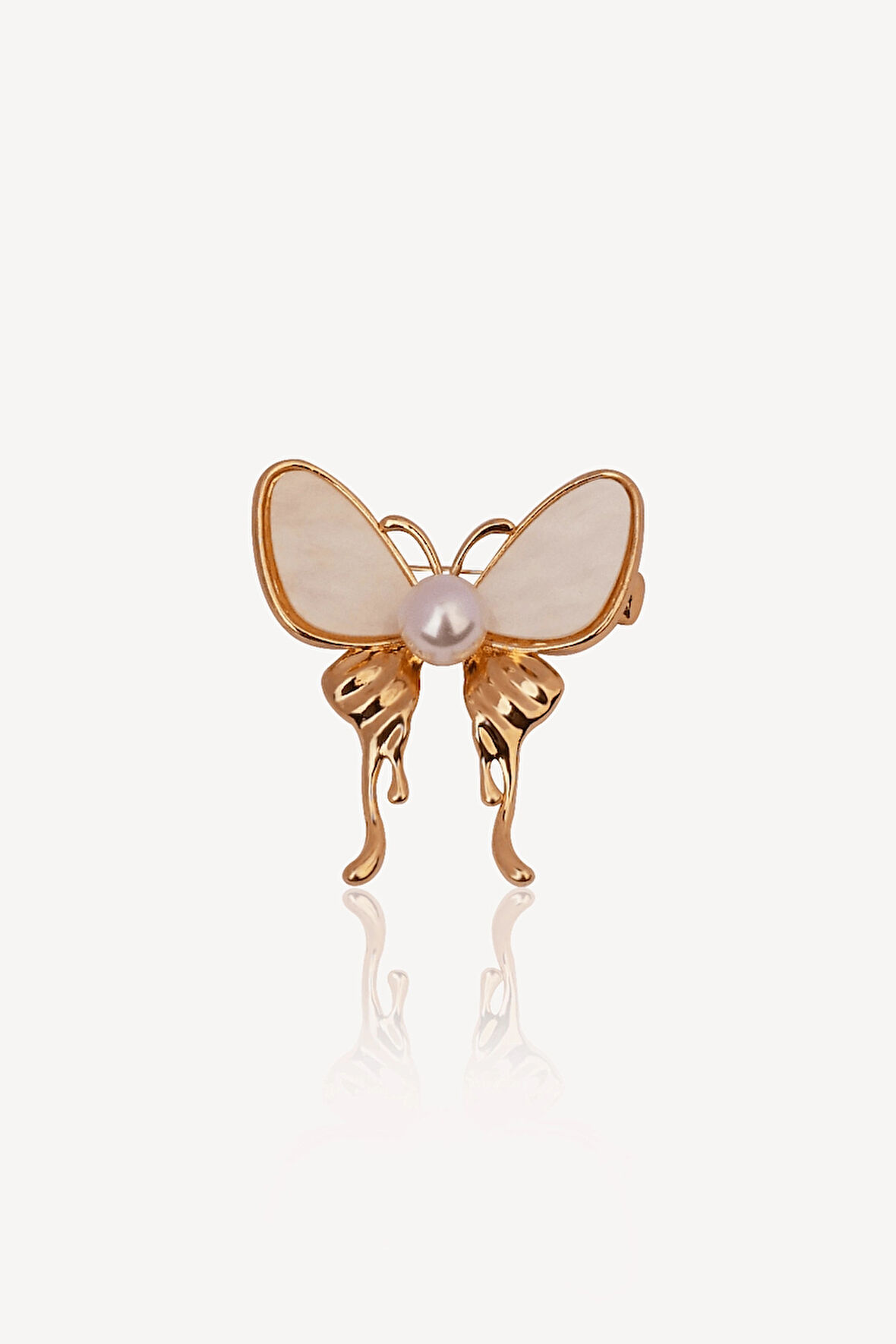 Kelebek Broş | İnci ve Sedef Taşlı