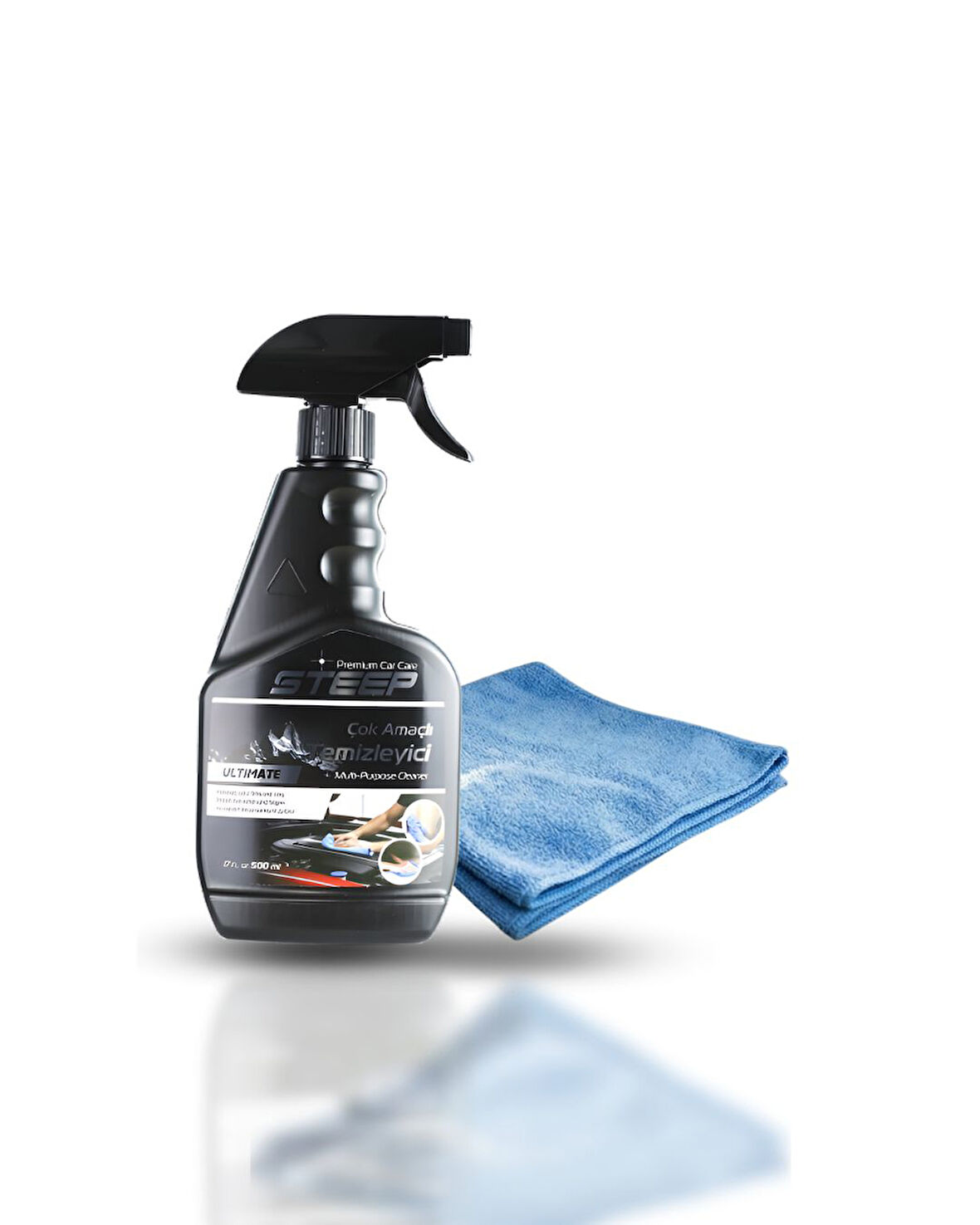 STEEP Ultimate Çok Amaçlı Leke Çıkarıcı ve Yüzey Temizleyici 500 Ml Mikrofiber Bez 40X40
