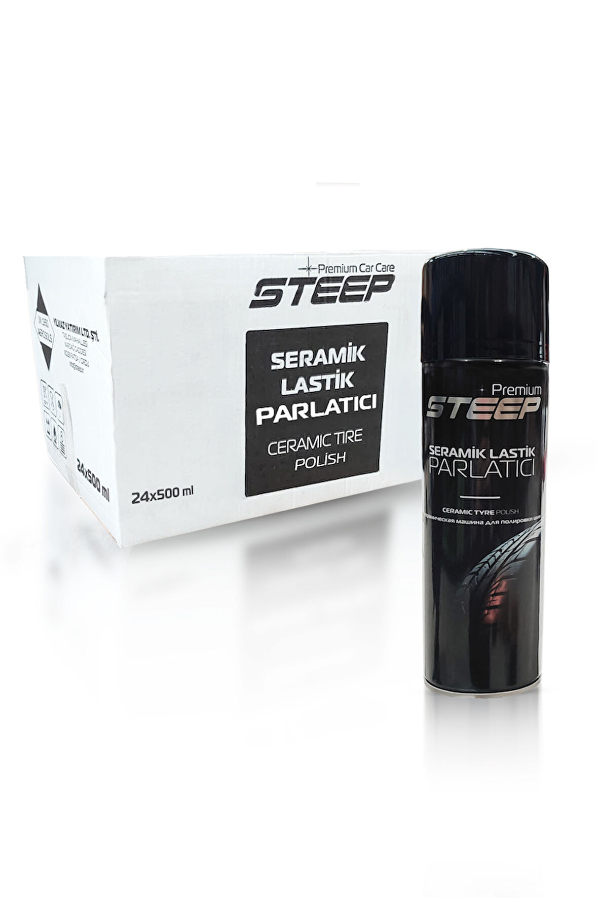 STEEP Seramik Lastik & Tampon Parlatıcı Sprey 24 Adet 500ml