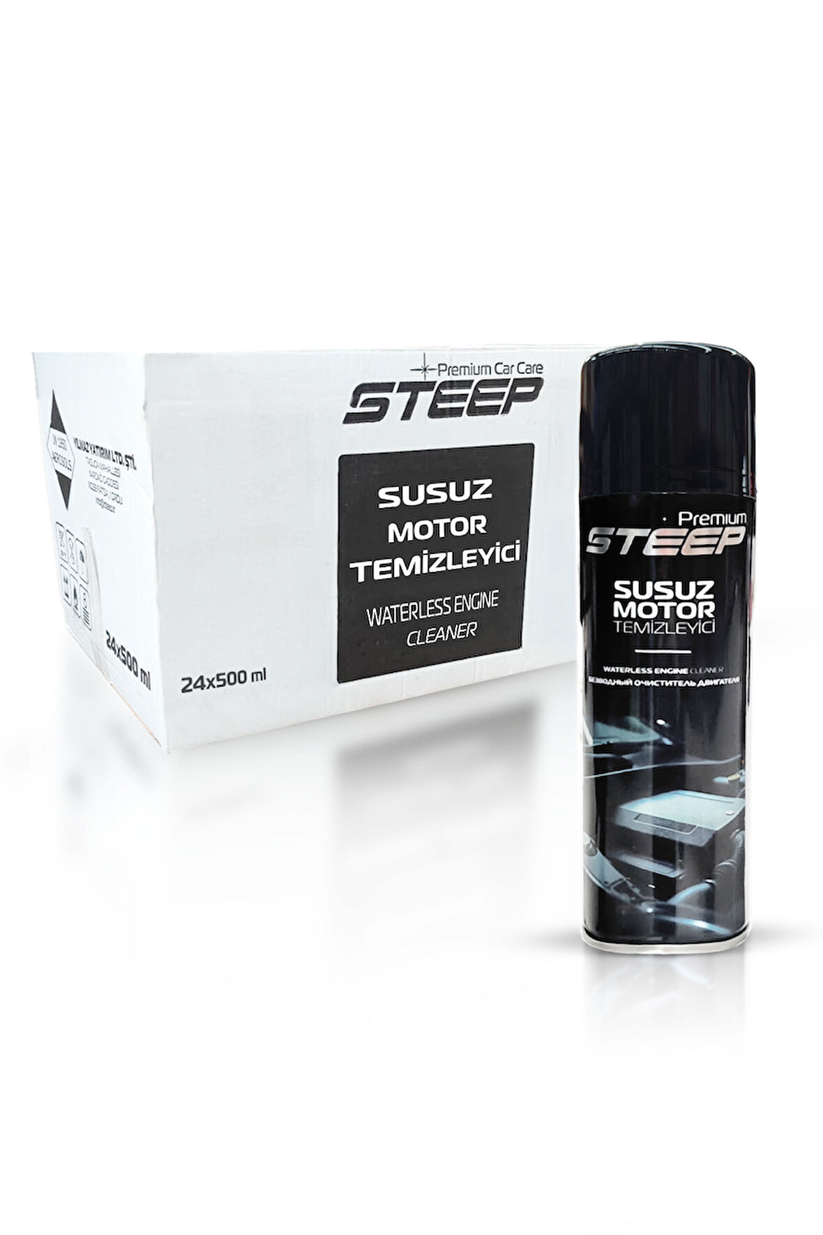 STEEP Susuz Motor Temizleyici & Parlatıcı Sprey 24 Adet 500 Ml
