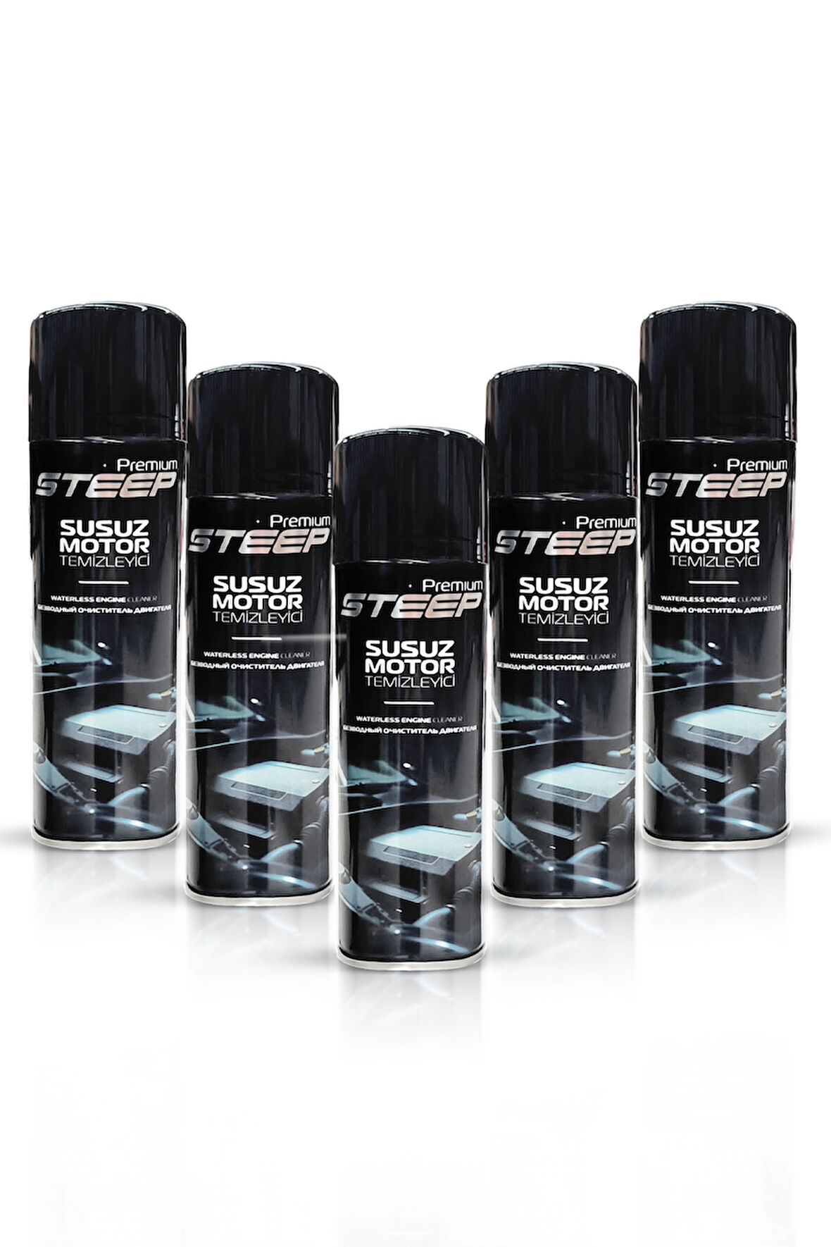 STEEP Susuz Motor Temizleyici & Parlatıcı Sprey 5 Adet 500 Ml