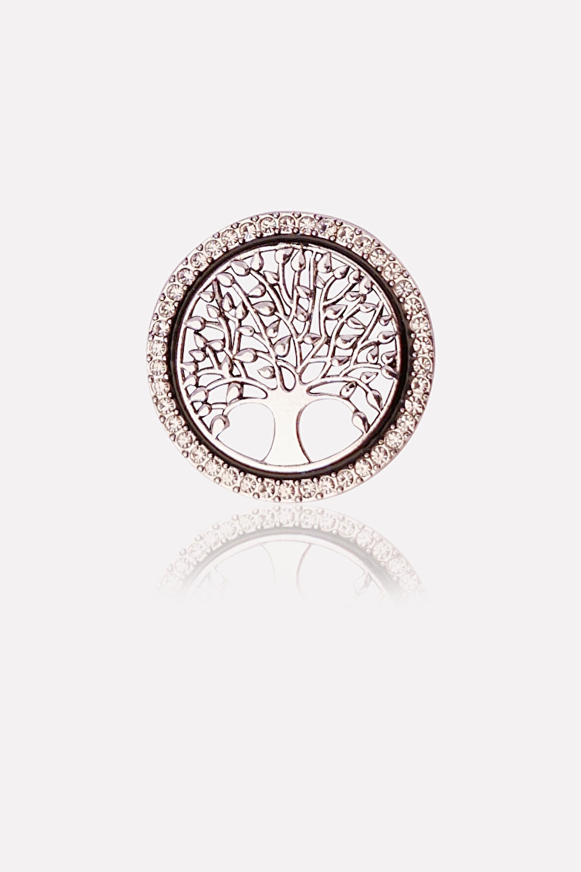 Hayat Ağacı Broş | Zirkon Taşlı