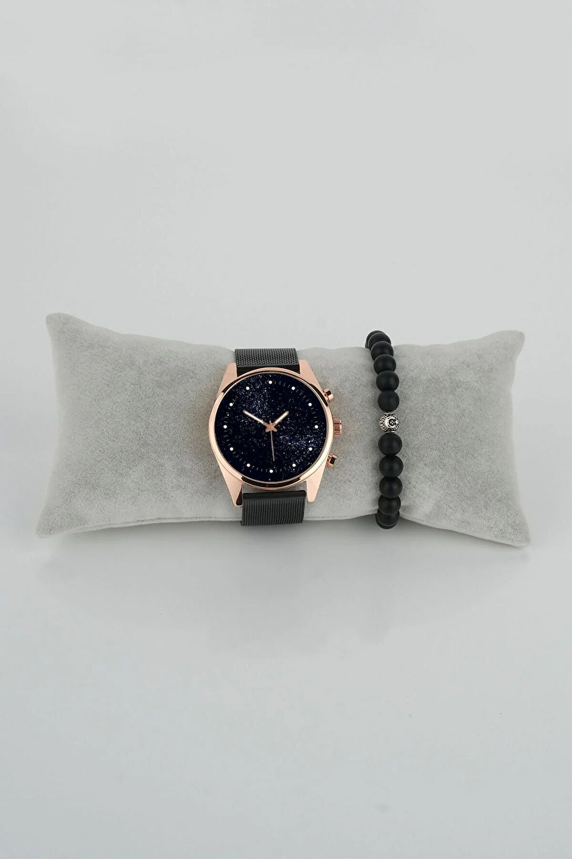 Gece Gökyüzü Yıldızlar Tasarım Nokta Kadran Kadın Kol Saati Bileklik Hediye