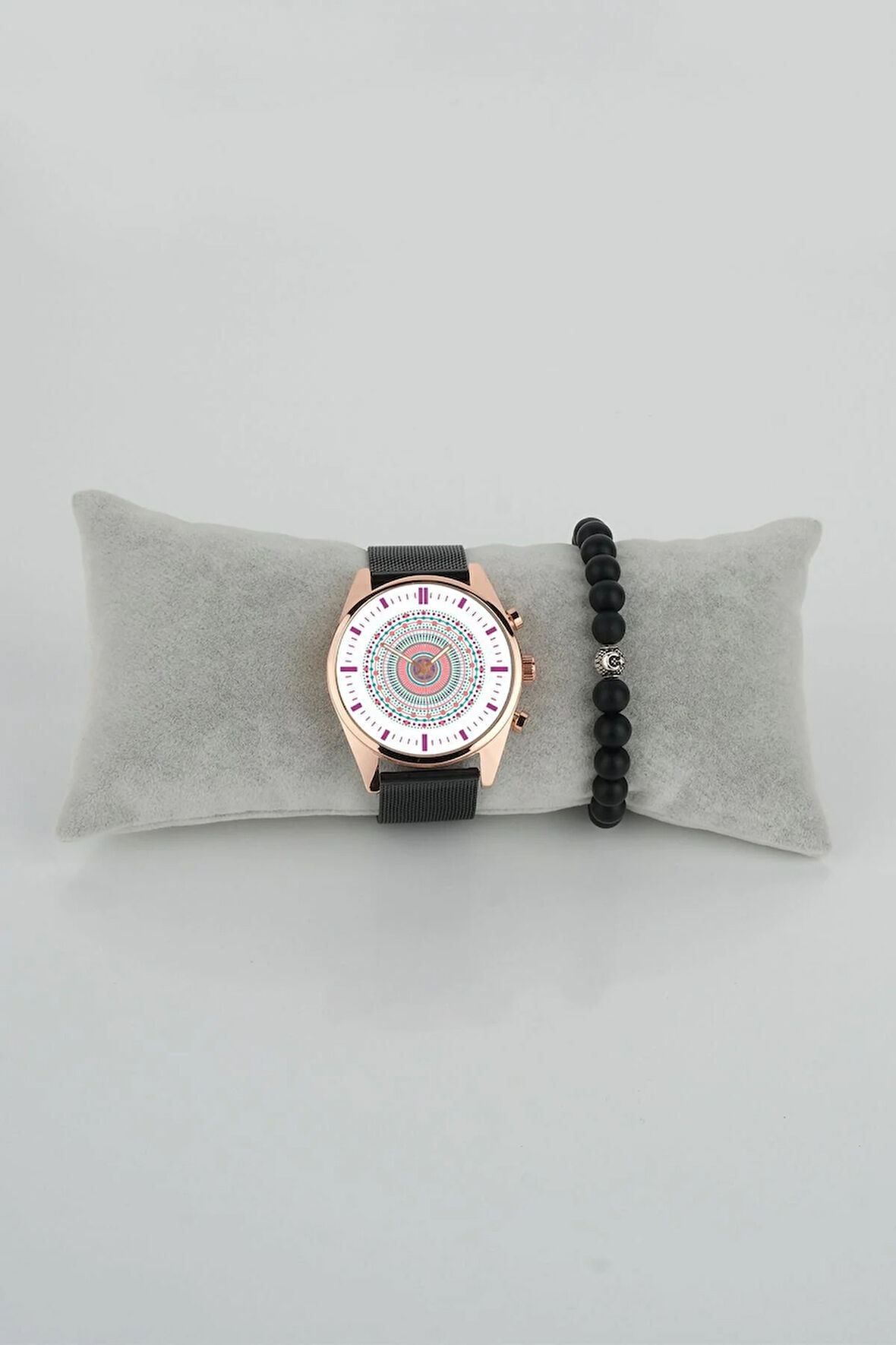 Sanatsal Tasarım Model 11 Mandala Sade Kadran Kadın Kol Saati Bileklik Hediye