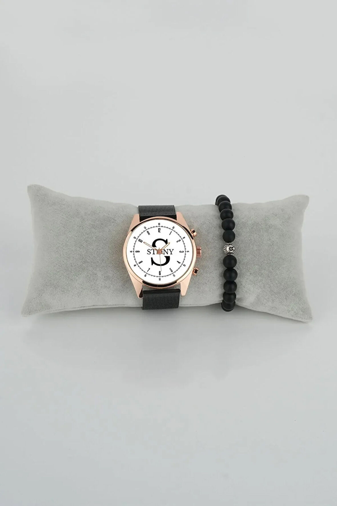 Sade Dereceli Kadran Rose Gold Çerçeve Kadın Kol Saati Sevgiliye Bileklik Hediye