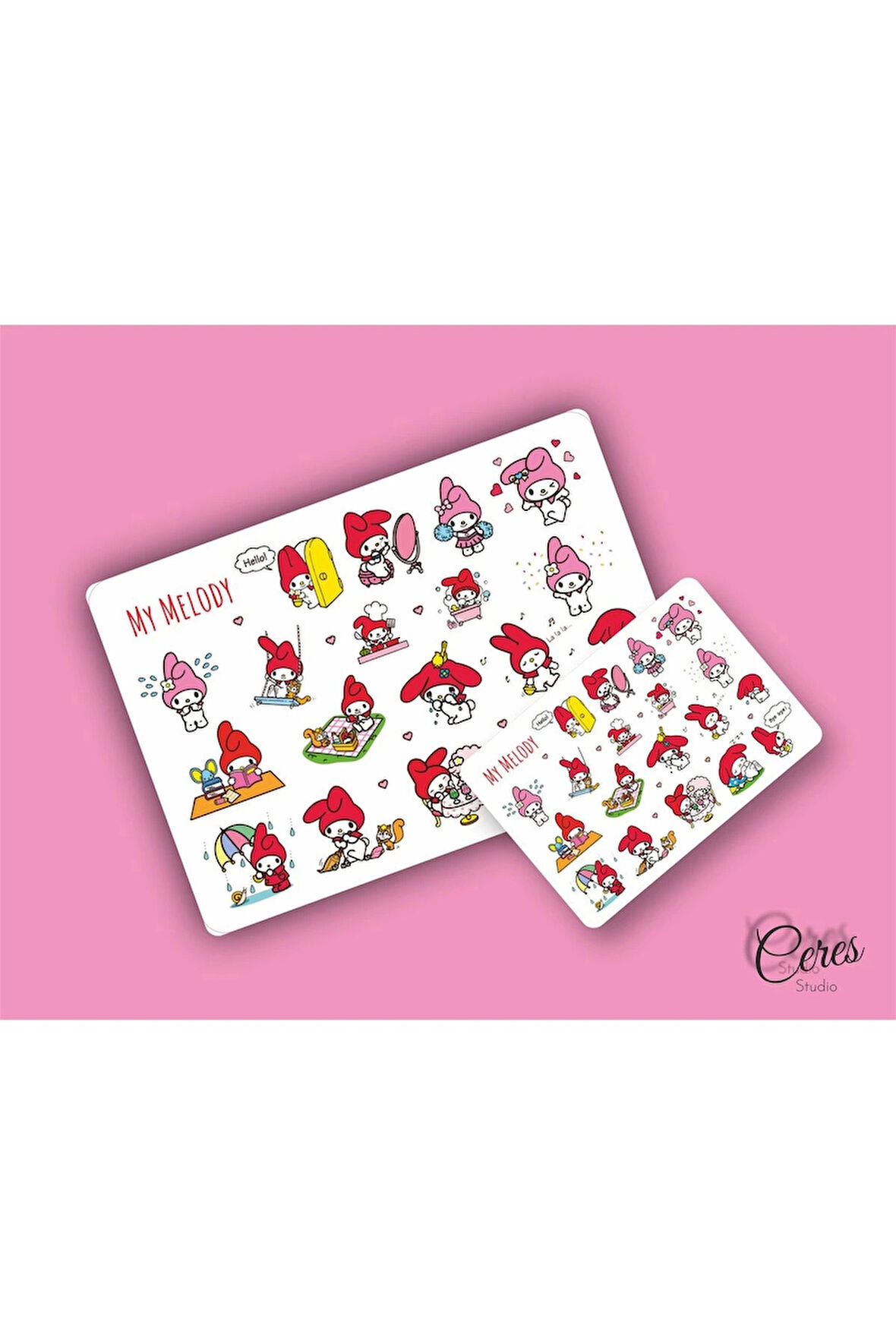 My Melody Sanrio Hello Kitty Sticker Etiket 2 Sayfa 40 Etiket