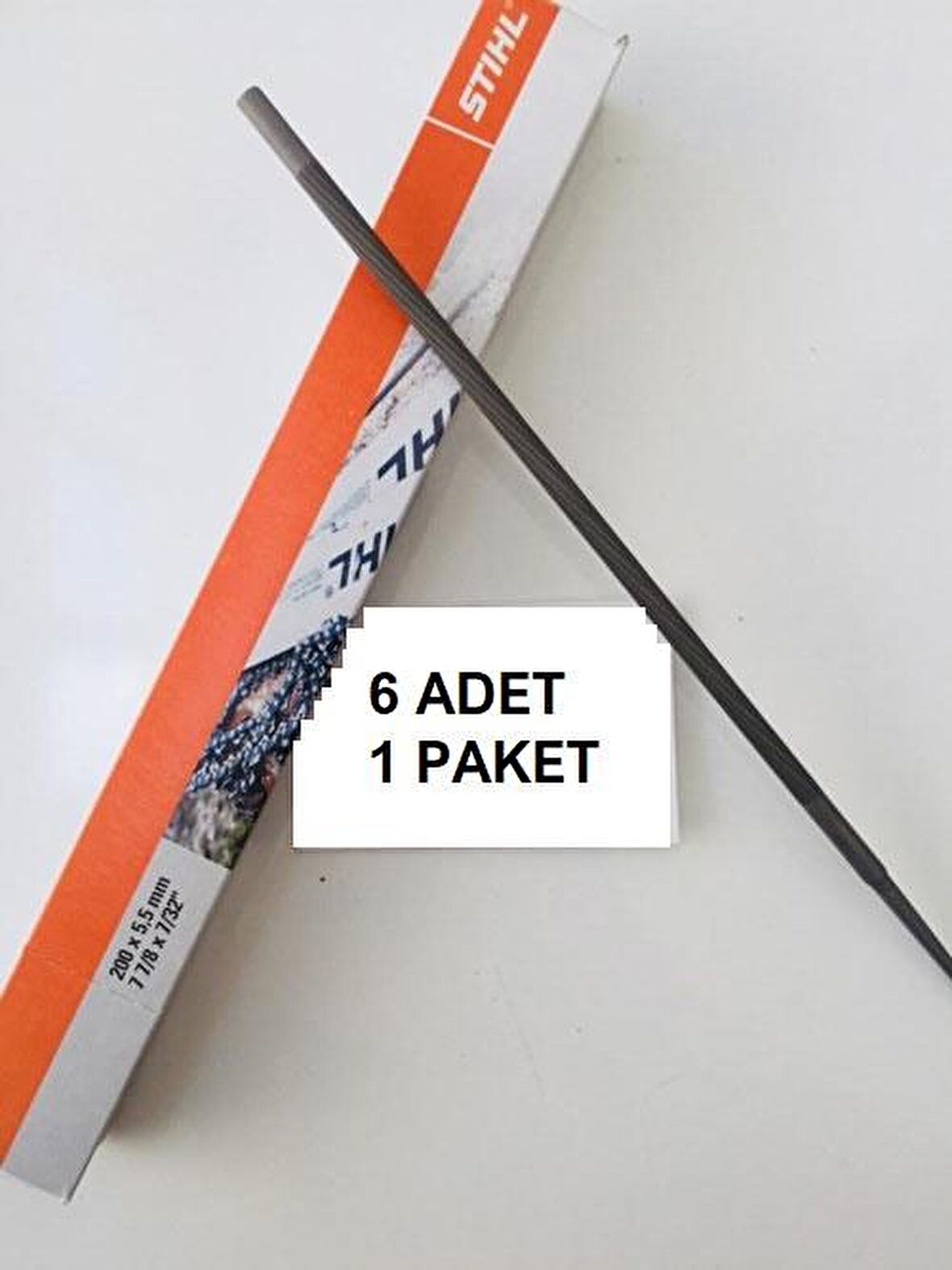 Stihl 5/32 Motorlu Testere Eğesi 4.0 mm 6 Adet - İnce Eğe