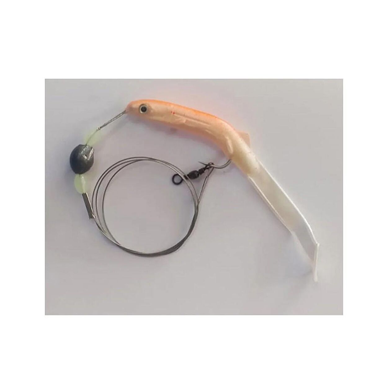 Levrek Lüfer Avcısı (3 ADET) Çelik Telli Silikon Balık Turuncu 11 Cm
