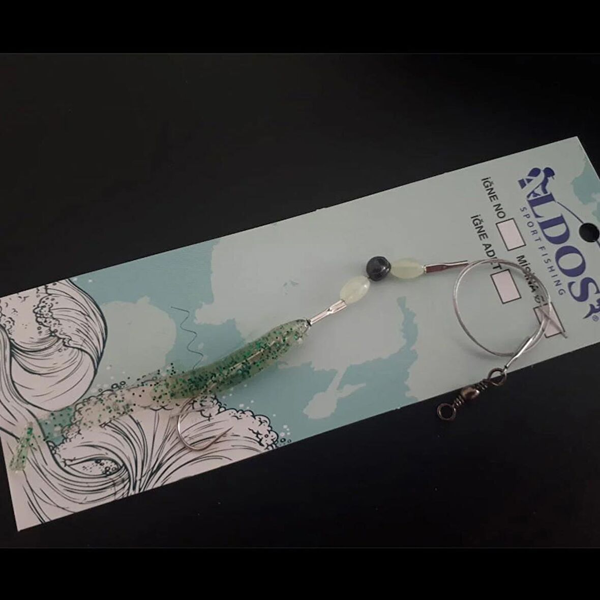 Levrek Lüfer Avcısı Çelik Telli Silikon Balık 6,5 Cm Simli Yeşil (3 AD)