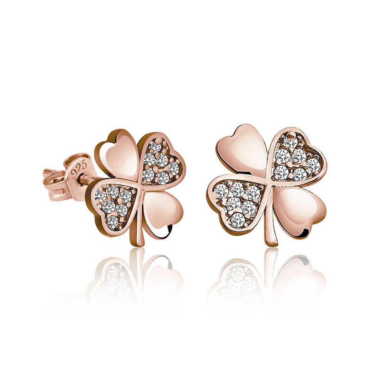 STİLLOVE Gümüş Yonca Kadın Küpe