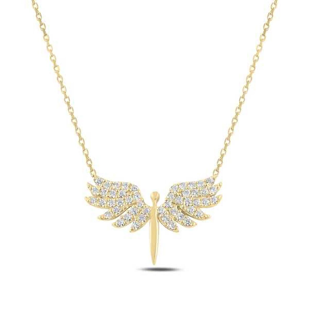 STİLLOVE Gümüş Gold Mikail Meleği Bayan Kolye